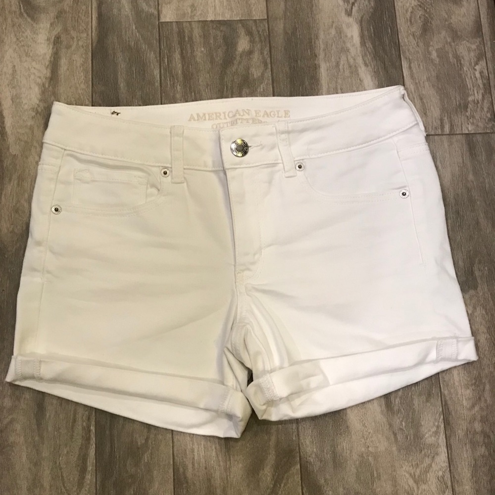 American Eagle White Denim Shorts